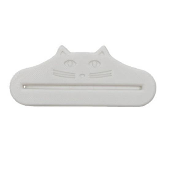 3D-gedruckter Katzenfutterbeutel-Schaber Katzenohrenform Sauberer Überreste-Reduzierer Universeller Katzenleckerli-Streifen Nassfutterbeutel-Quetscher-Extraktor Haustierbedarf