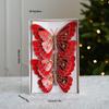 Pack Of 3 Double Layer Butterfly Christmas Tree Clip Accessory Elegant Fabric Ornament For Holiday Decorations