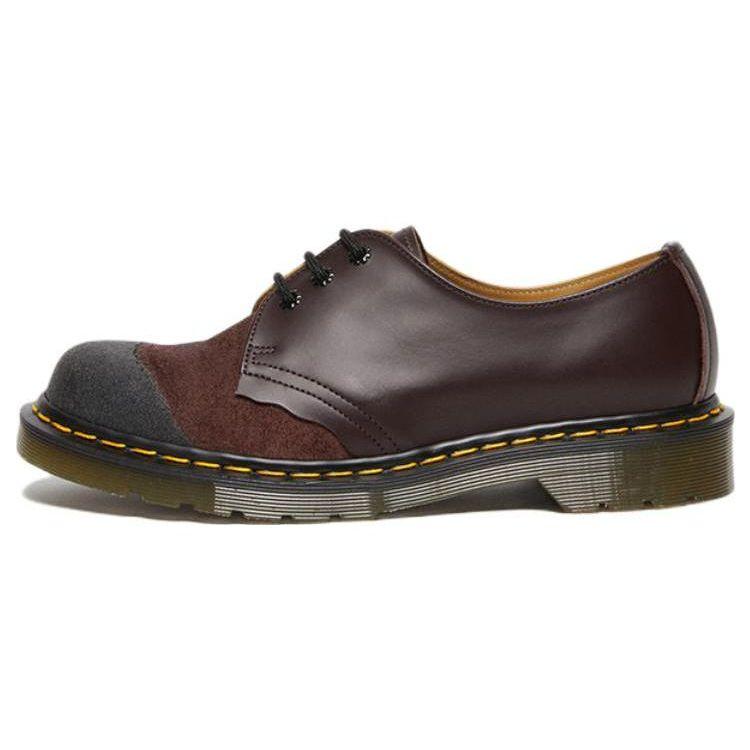Dr. Martens 1461 Patchwork Low-Top Casual Shoes Unisex Casual Shoes Burgundy 27743645
