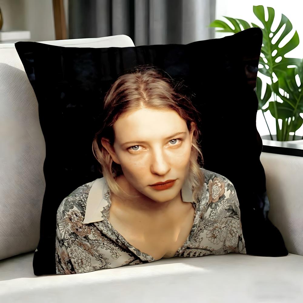 movie Cate Blanchett Cushion Cover Cushion Cover Set 4Pcs 50x50 45x45 40x40 Pillowcase Decorative Sofa Home Decor
