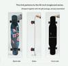 46IN Big Longboard Skateboard Boys Girls Beginners Adults Four-Wheel Street-Style Professional Double Rocker Maple Wood Dyed
