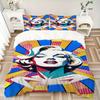 3pcs Pop Art Marilyn Monroe Duvet Cover Set - Machine Washable, Includes 1 Duvet Cover and 2 Pillowcases, No Core Included, All-Season Home