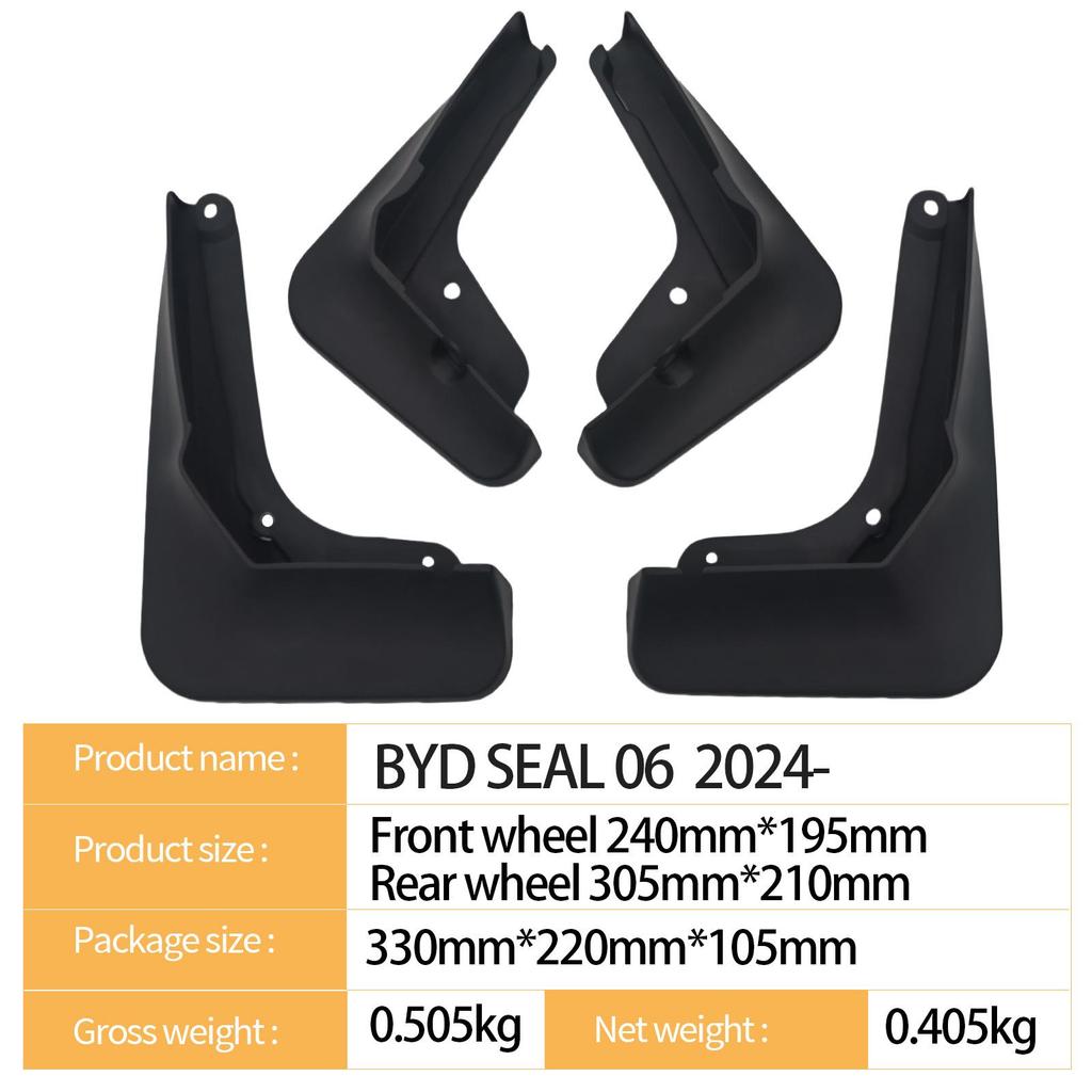 Compatible Mudguard for 2024 BYD Seal 06 - Automotive Tire Protection.