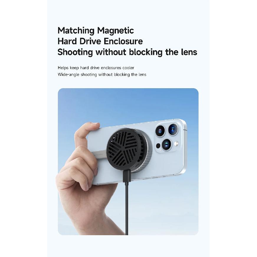 Hagibis Magnetic Cell Phone Cooler Universal Cooling Fan Mobile Phone Radiator for iPhone 17 Pro Black Shark Gaming Live Stream
