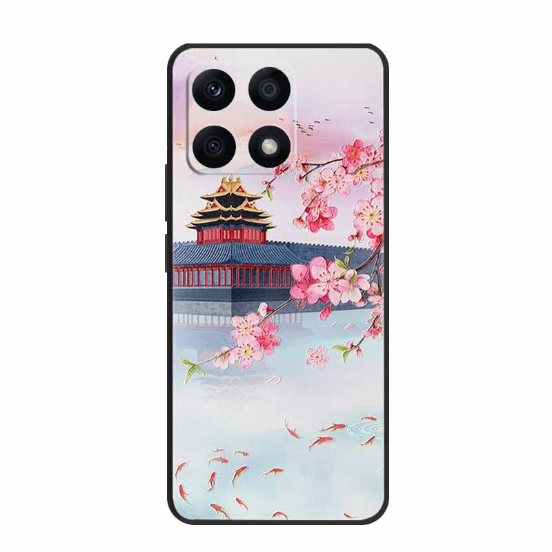 3D Case For Xiaomi 14T Pro Case Emboss Flower Black Silicone Soft Back Cover Coque For Xiaomi 14T Pro Case 14 T Pro 14TPro Funda
