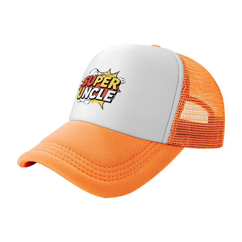 SUPER UNCLE Mesh Trucker Hat Breathable Baseball Cap with Bold Logo Design for Casual Wear and Outdoor Activities