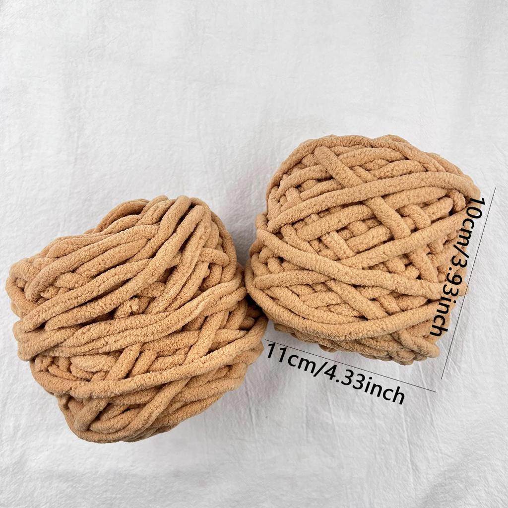 Chenille Knitting Yarn Soft Ice Strip Line Cotton Yarn DIY Wool Yarn for Hand Knitting Scarf Thick Wool Wholesale