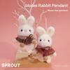Cute Rabbit Plush Toy Keyring With Pp Cotton Filling For Backpack Accessories And Gifts