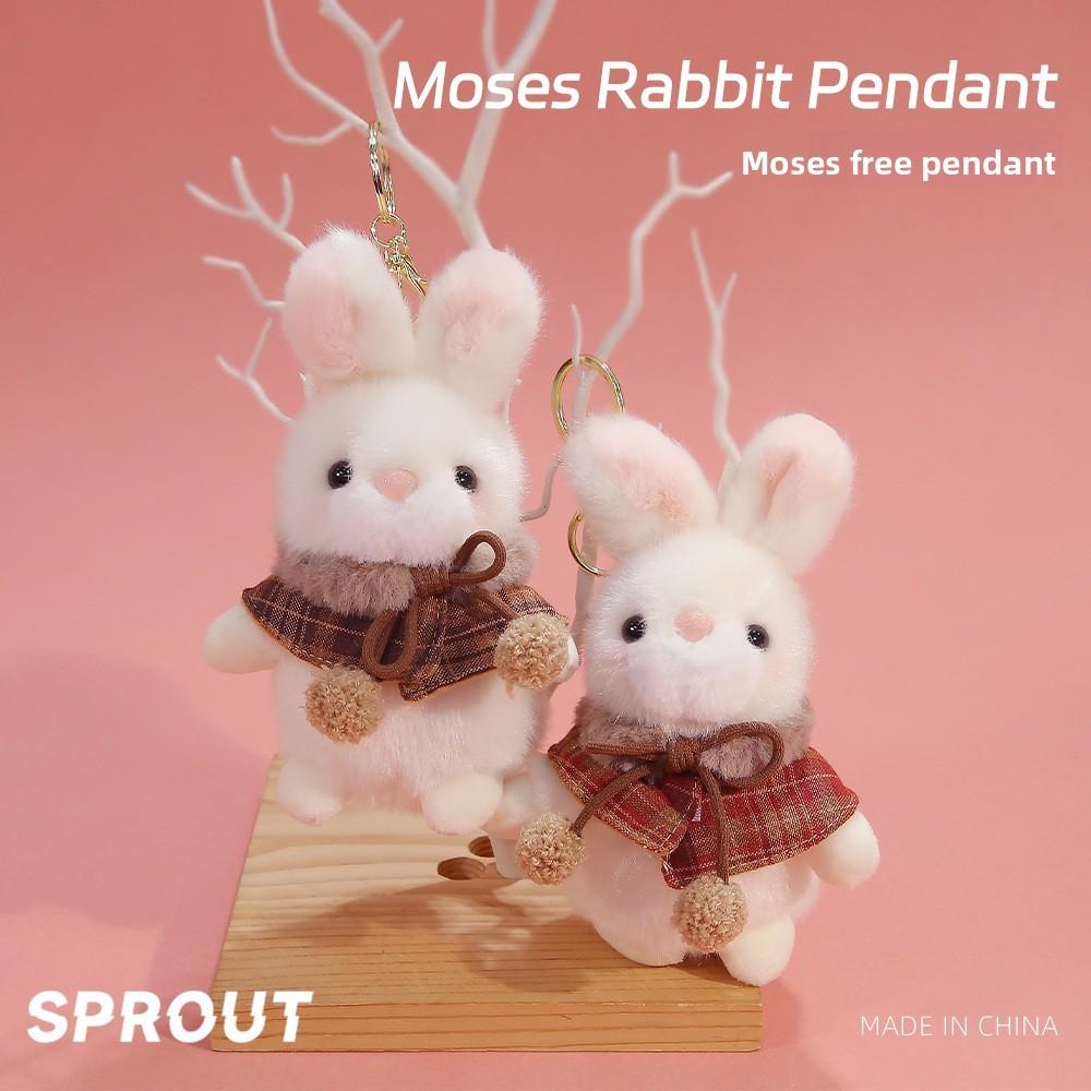 Cute Rabbit Plush Toy Keyring With Pp Cotton Filling For Backpack Accessories And Gifts