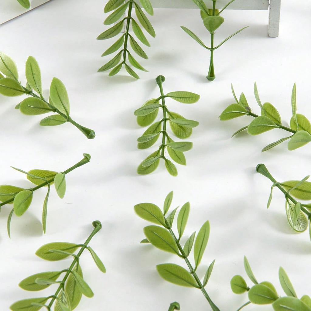 40/80pcs Artificial Plant Leaves Festival Wedding Valentine Home RoomDecora Accessories Diy Candy Box Embroidered Clipping Props