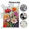 Tela Pittura Perle Fai-da-te Design Floreale Kit Pittura con Perline 3D Brillante Artigianato Creativo per Tempo Libero Decorazione Parete Soggiorno
