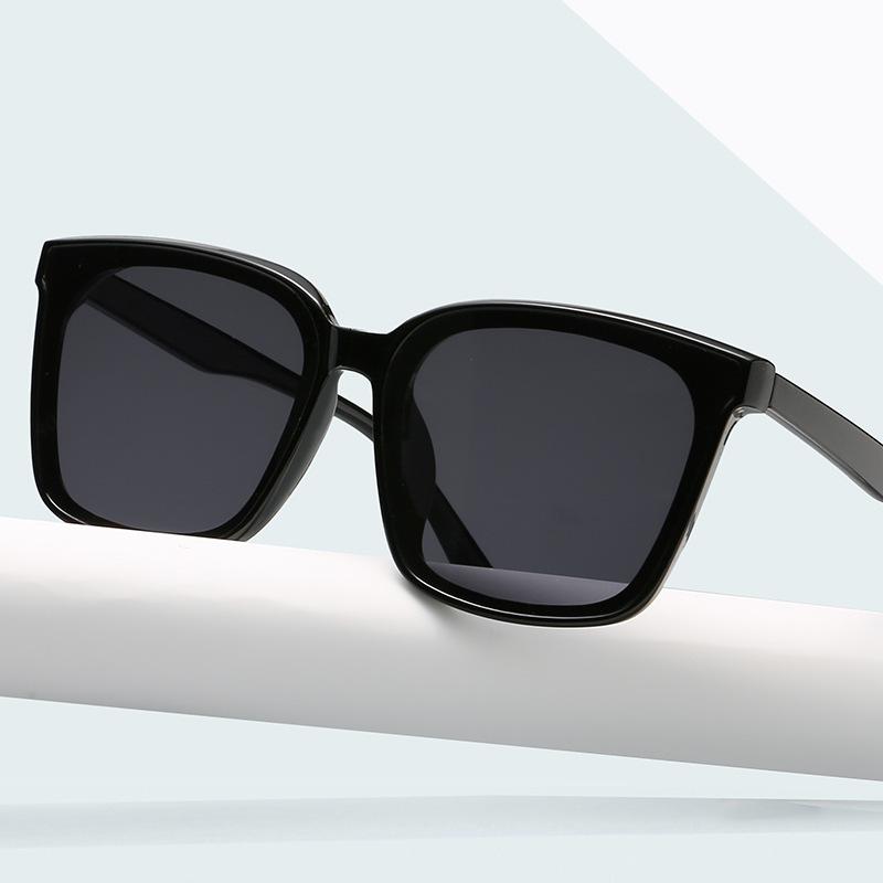 1PC  New European and American Simple Large Frame Square Trendy Po Sunglasses Internet Celebrity Vacation