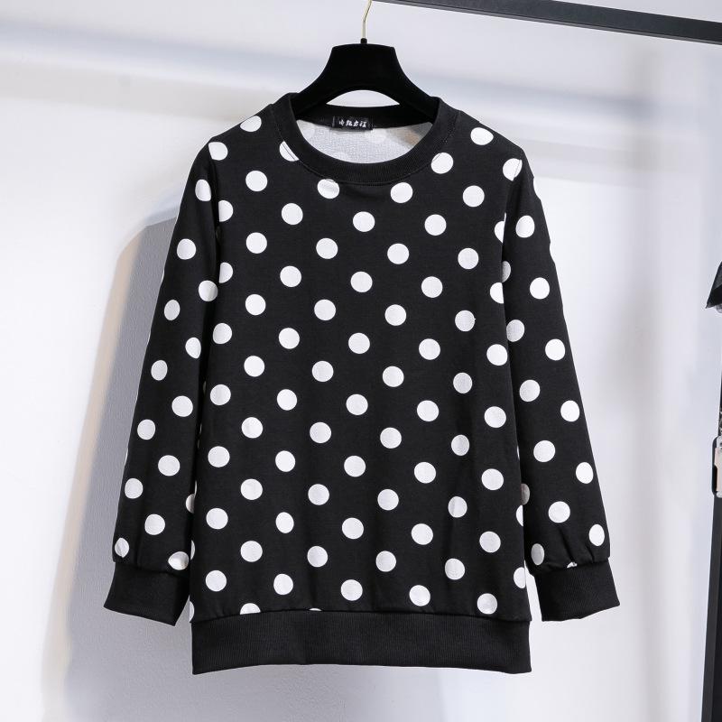 2025 Korean Style Mickey Print Oversized Round Neck Sweatshirt - Women's Long Sleeve Top for Spring & Autumn