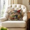 OOver The GGarden WWall Cushion Cover Natural Linen Organic Fabric DoubleSided Printing Couch Pillow Covers Home Decor