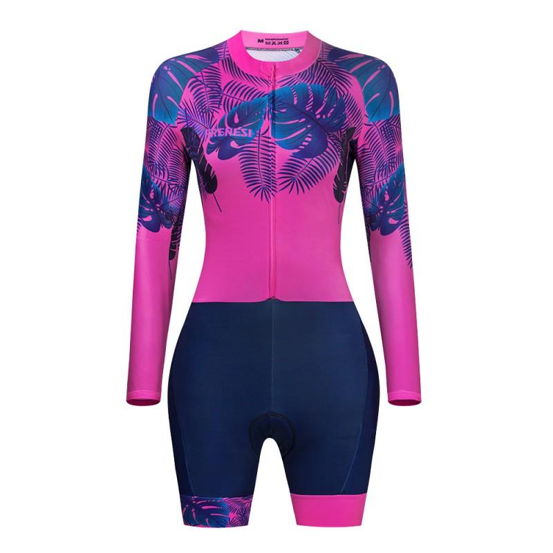 FRENESI Unisex Cycling Triathlon Suit Short Sleeve Summer Quick-Dry Performance Wear Road Bike Riding Multi-Sport Training