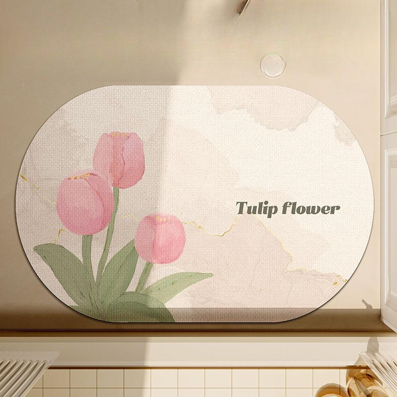 

Коврик для ванной комнаты Tulip Diatom Mud, впитывающий, быстросохнущий, противоскользящий, для ног пожилых беременных женщин 40 * 60cm