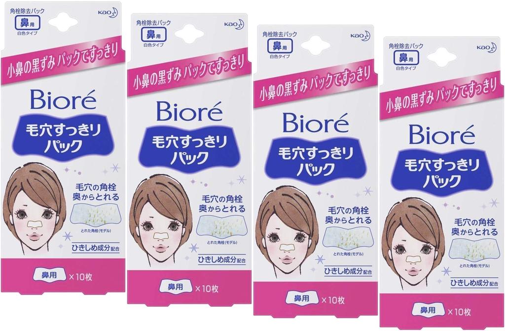 Kao Biore Pore Cleansing Pack for White 10 Sheets x 4 Packs (Kao) [Bulk Purchase] Nose, Type,