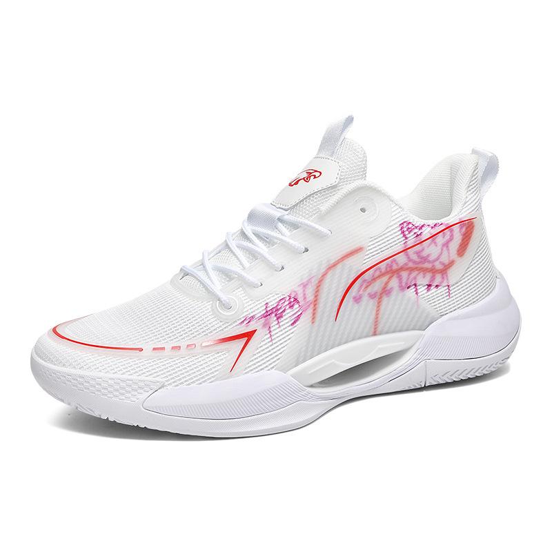 Luminous high-top basketball shoes men's actual combat cement boots teenagers junior high school students big children sports shoes
