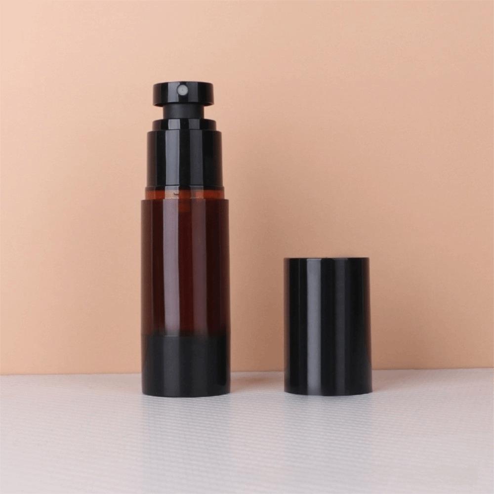 New 15/30/50ml Vacuum Bottle Leak-proof Brown Dark Foam Pump Bottle Portable Liquid Dispenser Foundation Liquid