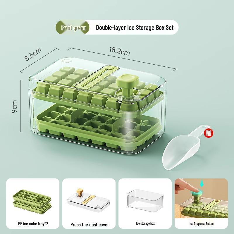 Food-Grade Ice Cube Mold with Lid for Homemade Ice Storage