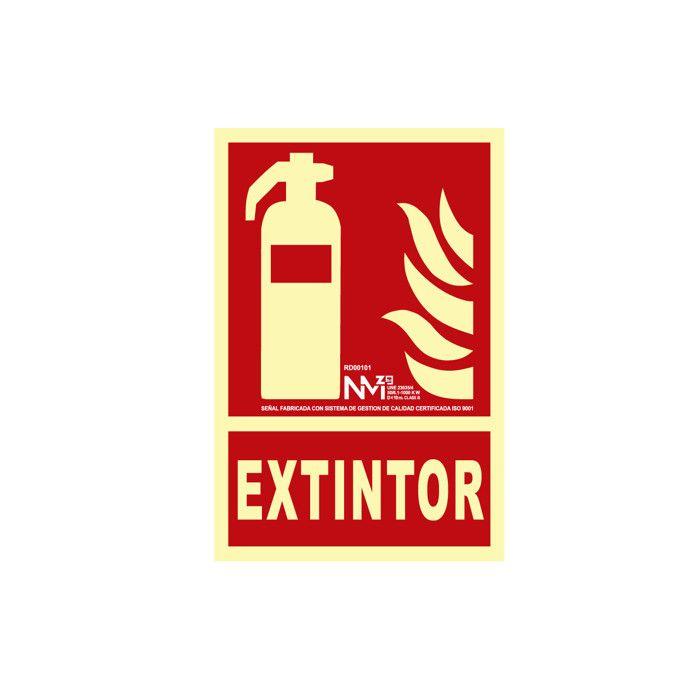 Panneau d'extinction - Normaluz - RD00101 - Signal luminiscente - Classe B - PVC 0.7mm - 21x30 cm