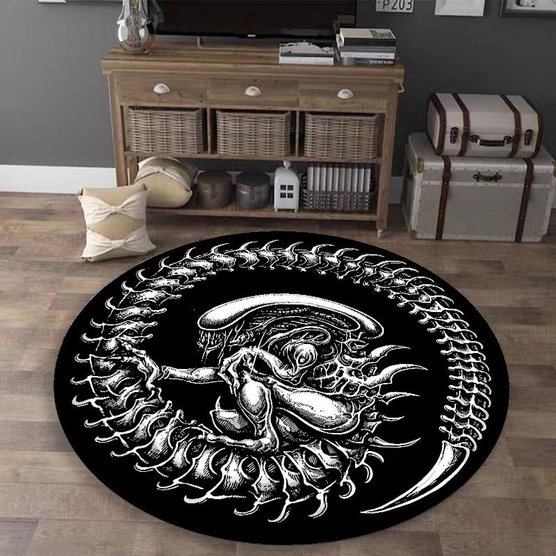 

Round Rug Machine Washable Large Area Rugs Study Rug Bedroom Bedside Floor Mat Soft Mat Home Decoration 60X60CM (2X2FT