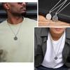 Vnox Alloy Compass Pendant Necklace for Men Women, Stainless Steel Box Chain Vintage Coin Direction Amulet 2026 Graduation Gifts