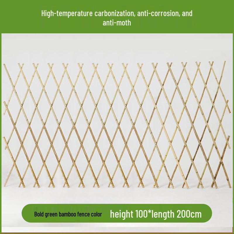 Expandable Bamboo Fence Panel for Outdoor Patio and Garden – Anti-Corrosion Support Pole for Landscaping and Partitioning.