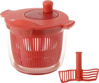 Squirrel Salad Spinner Mixer Vegetable Drainer Red Liberista Made In Japan & 2.3L