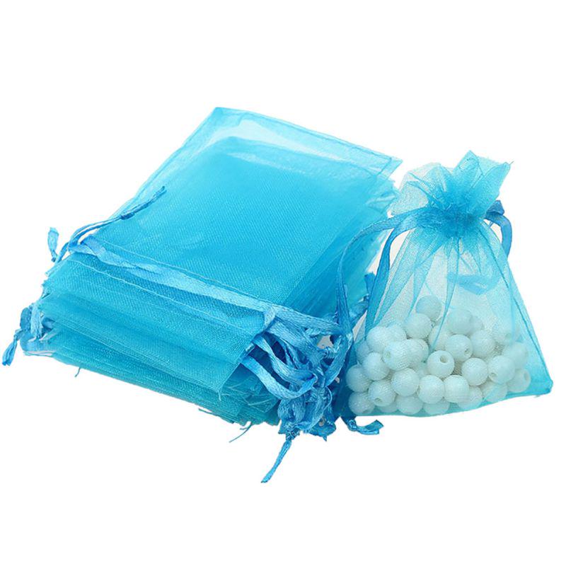 100pcs Organza Bag Christmas Drawstring Pouches Party Wedding Favor Gift Bags Small Size Multi-color for Holiday Party Favors