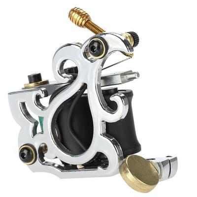 Alloy Tattoo Machine Liner Shade Coloring Tattoo Supply Gun 10 Wraps Coil Tattoo