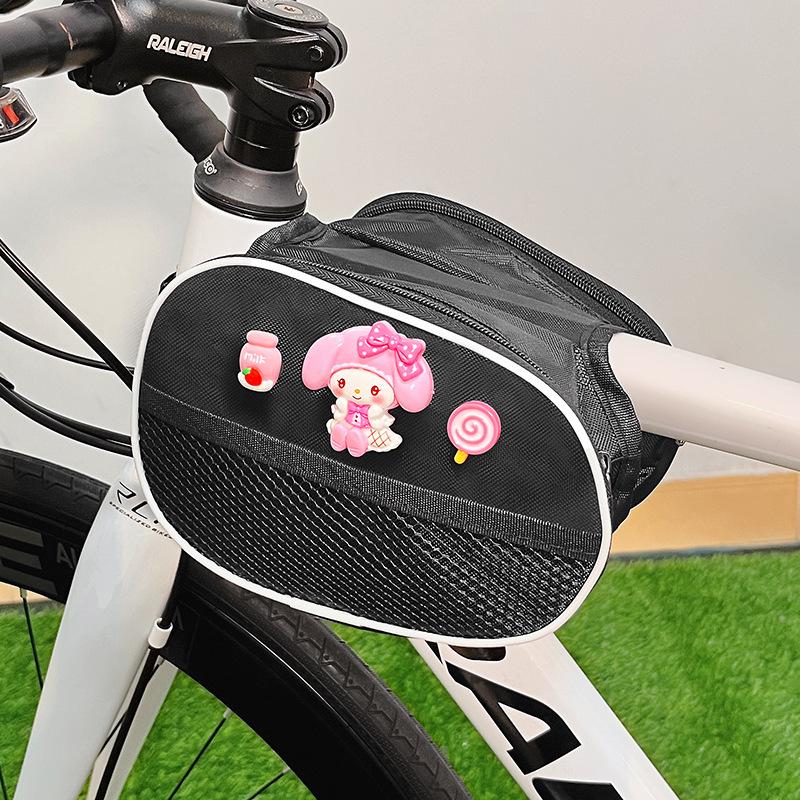 Cartoon Capybara Top Tube Bike Bag - Cute, High-Quality Front Beam Bag for Road/Mountain Bikes, Phone Storage Included