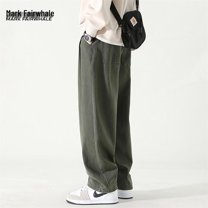 MARK FAIRWHALE Men's Winter Loose Wide-Leg Casual Pants