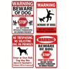 Cute Dog Metal Tin Sign 4-Pack 8x12 Inch Home Garage Garden Farmhouse Decor Unique Gift Idea