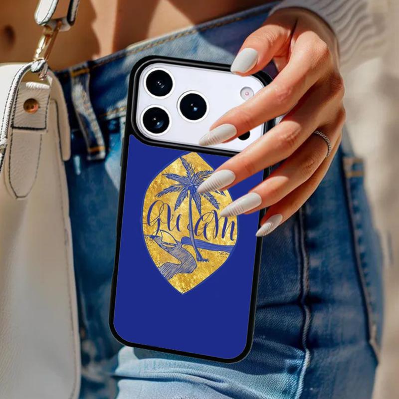 Guam Flag Phone Case For iPhone 17 Air 14 15 13 12 Max Cover For Apple 14 15 16 16e 11 Pro Max Plus