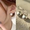 New Fashion Gold Color Metal Matte Brushed Earrings for Women Exquisite Minimalist Frosted Round Ear Buckle Jewelry Accessories
