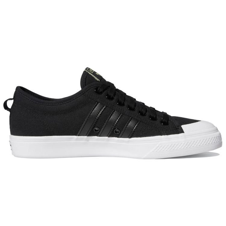 Adidas Originály Nizza Plátěné Protiskluzové Nízké Skate Boty Pánské Tenisky Černé FY7087