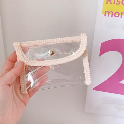Women Transparent Cosmetic Bags Kawaii Wallet Fashion Pvc Coin Purse Girls New Clear Small Pouch Hand Purse
