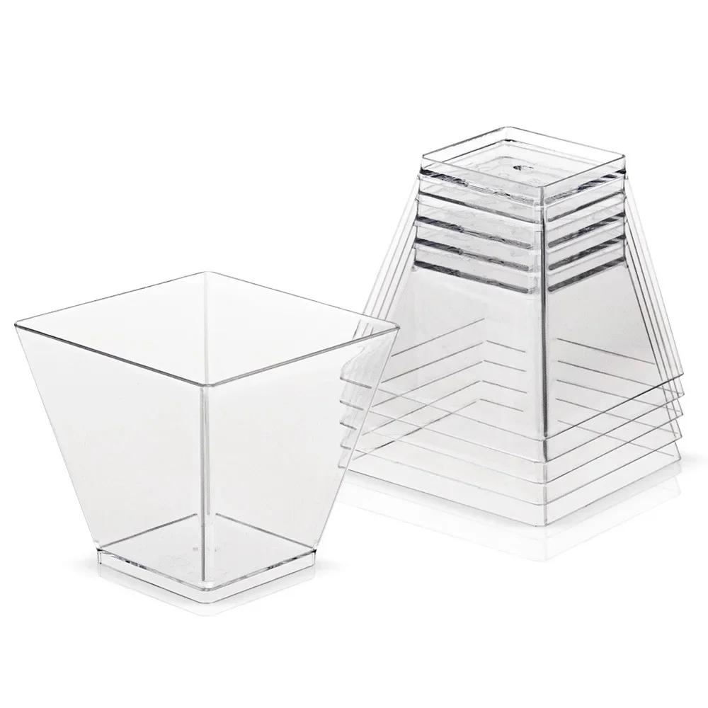 1/5 Pcs Kunststoff Mousse Leiter Geformt Tasse Pudding Einweg Dessert Kuchen Vorspeise Gelee Joghurt Mousse Backen Tasse