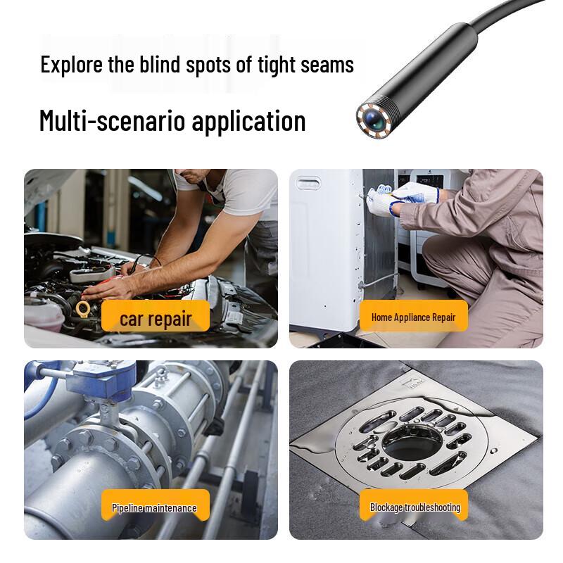 Cameră Endoscop Industrială Impermeabilă 20M cu Ecran HD