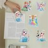 6Pcs Ice and Snow Series Diamond Art Fridge Magnet Diamond Painting Refrigerator Magnet DIY Fridge Stickers for Fridge Whiteboards