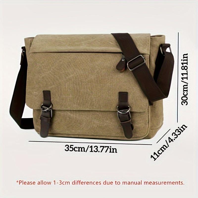 Retro Canvas Tasche, Herren Geschäftsreise Tasche, College Tasche, Schultertasche mit großer Kapazität, Lässige Umhängetasche, Herren Tasche