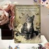 Vintage Katze Metallwandkunst Schild 8x12" - Skurriles Retro-Wanddekor Lustiges Tierbild für Wohnzimmer