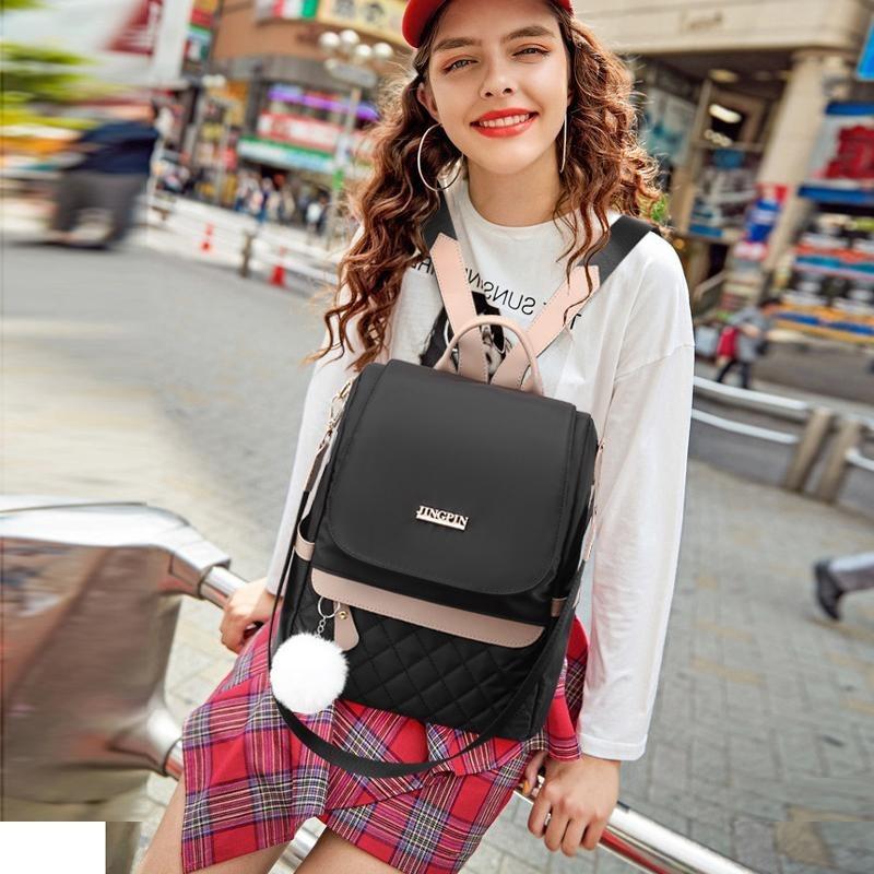 Mochila Antirrobo de Moda para Mujer, Mochila de Viaje de Gran Capacidad de un Solo Hombro, Bolso de Compras de Color Sólido, Mochilas Escolares para Adolescentes