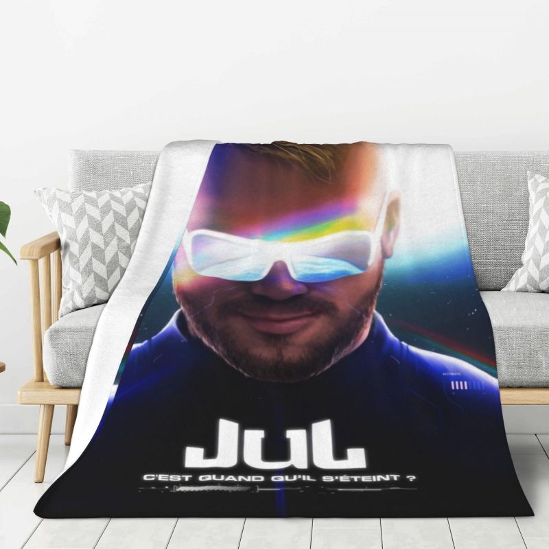 Custom 3D Printed Jul French Rapper Blankets Breathable Soft Flannel Summer Throw Blanket for Sofa Outdoor Bedding