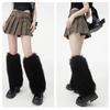 Solid Color Plush Leg Warmers for Women Fuzzy Furry Winter Warm Boot Toppers Leg Covers for Halloween Carnivals Costumes