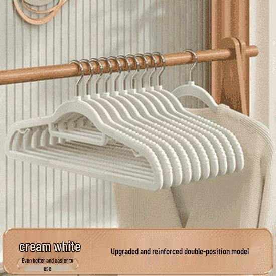 Rotatable Non-Slip Wide Shoulder Hanger for Wet/Dry Use - Multi-Functional, Traceless, Thickened Plastic Clothes Hanger
