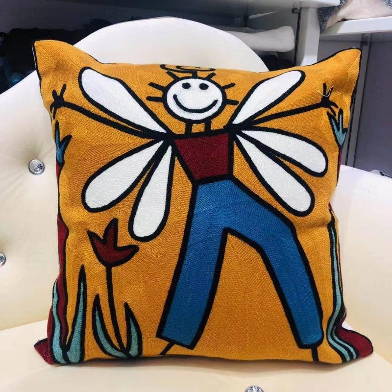 High Quality Picasso Abstract Cotton Pillow Cover Canvas Single-Sided Sofa Embroidery Cushion Cover For Living Room Home Decor