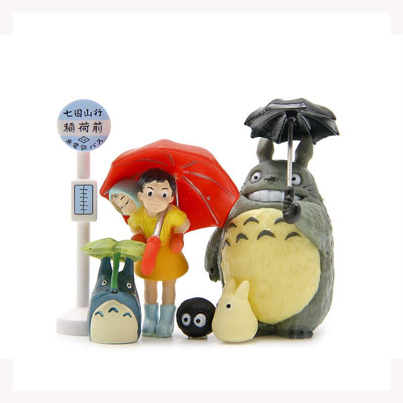 8pcs Neighbor My Totoro Pvc Mei Cat Bus Figure Miyazaki Hayao Film Toys Scene