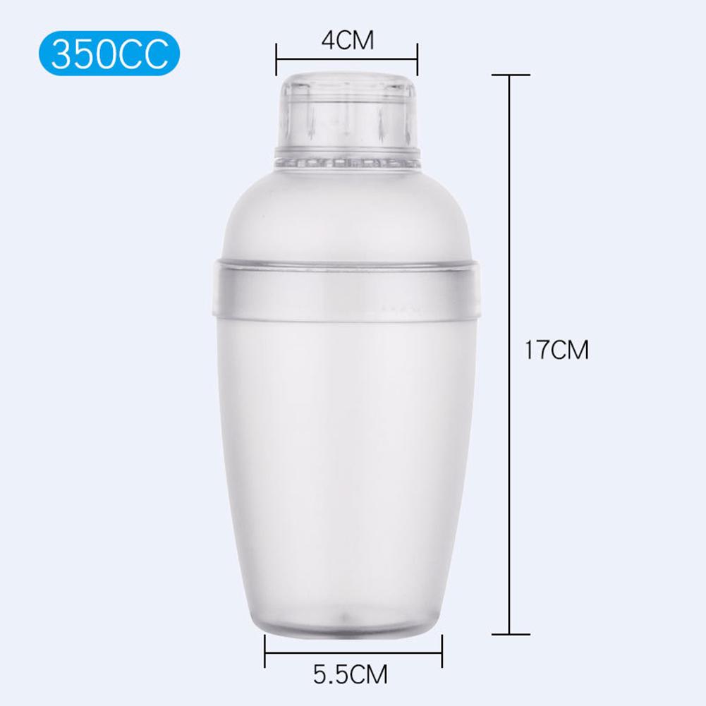 350/530/1000ml Plastic Cocktail Shaker Cup Scale Wine Beverage Drink Party Mixer